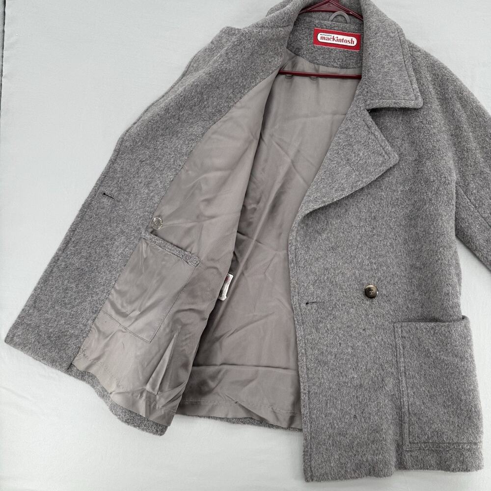 Vintage Mackintosh New England 100% Wool Peacoat Jacket Womens Size 10 Gray - Picture 4 of 10